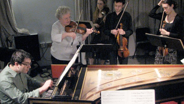 Members of Julliard415 performing in the WQXR studios