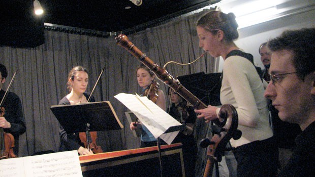 Members of Juilliard415 performing in the WQXR studios