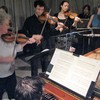 Members of Juilliard415 performing in the WQXR studios