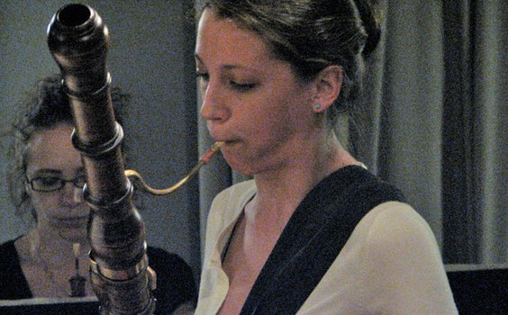 Members of Juilliard415 performing in the WQXR studios