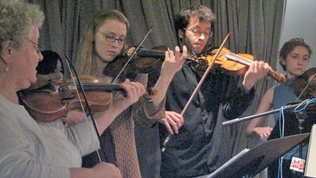 Members of Juilliard415 performing in the WQXR studios