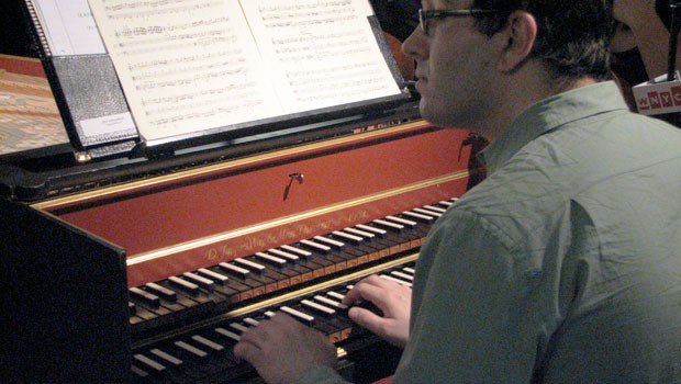 Members of Juilliard415 performing in the WQXR studios