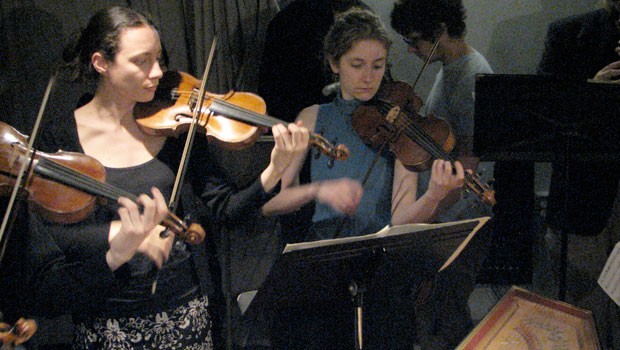 Members of Juilliard415 performing in the WQXR studios