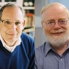 Novelist David Leavitt (left) and cryptographer Steve Bellovin (right)