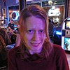 Sarah Lemanczyk assesses her progress at a karaoke bar.