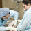 RNs Lisa Inman and Nicole Mosseau treat patients at The John A. Gannon Center for Burns and Trauma