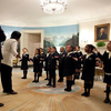 Students from Orchard Gardens K-8 Pilot School in Boston perform Martin Luther King Jr.'s 'I Have A Dream' speech for President Obama in the White House