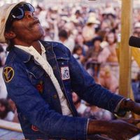 Detail from cover of the Professor Longhair album Red Beans 'N' Rice