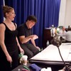Barbara Hannigan (Gepopo) rehearses Le Grand Macabre with Alan Gilbert at New 42nd Street Studios
