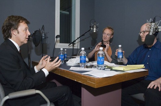 Paul McCartney, John Schaefer and “Performance Today” radio host Fred Child in 2006