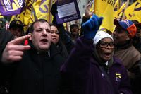 workers, protest, 32BJ