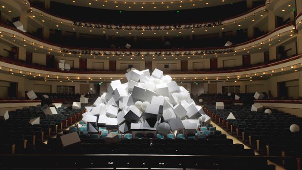 Daniel Arsham collaborated with the Merce Cunningham Dance Company on this December 2010 'Legacy Tour' engagement at the Adrienne Arsht Center in Miami.