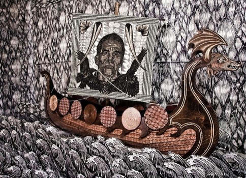 An installation view of McNett's 'Tom Little Vital Vessel' at Joshua Liner. 