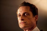 Rep. Anthony Weiner (D-NY) admits to sending a lewd Twitter photo of himself to a woman and then lying about it during a press conference at the Sheraton Hotel in New York City on June 6, 2011. 