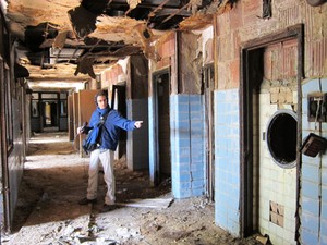 Producer Sean Cole in the hospital where Mary Mallon was quarantined.