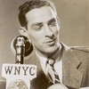 Oscar Brand posing for the press