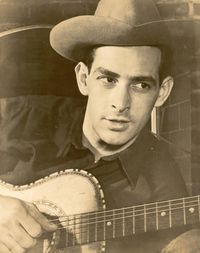 Oscar Brand with his guitar