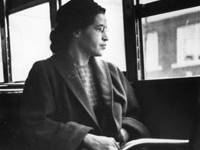 Rosa Parks on a bus