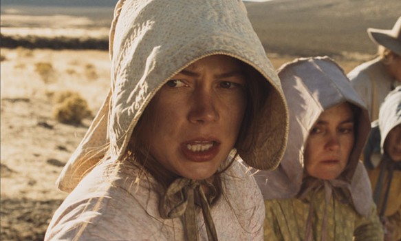A still from Kelly Reichardt's <em>Meek’s Cutoff</em>.