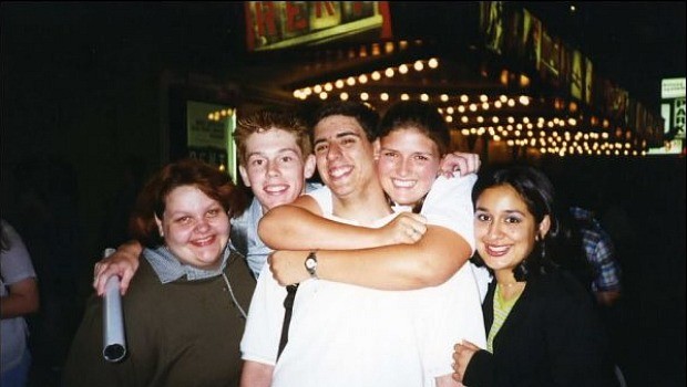 Michelle Moran, left, and a group of Rentheads in line during the show's original Broadway run. 