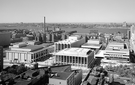 A 1969 view of Lincoln Center for the Performing Arts: at right, you can see how Broadway passes in front of the old Alice Tully Hall, slicing a triangle shape into the front of the block.