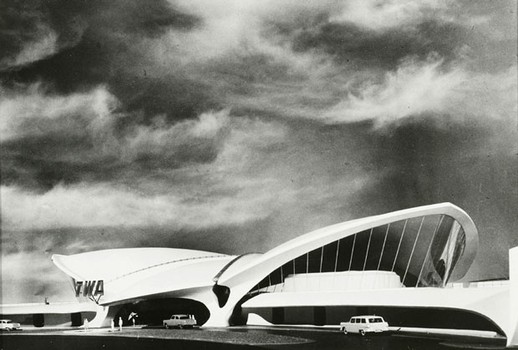 This 1962 gelatin silver print of New York's TWA Terminal designed by Eero Saarinen is part of the 