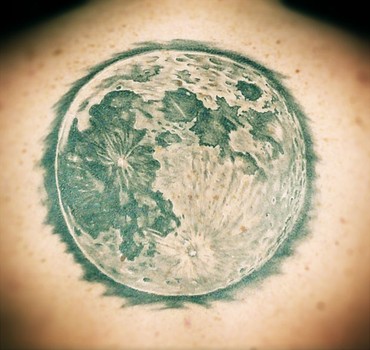 The full moon as seen from earth.
