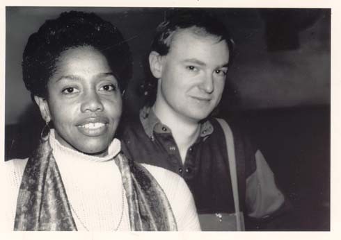 John Schaefer with Tonia Leon at Americathon '88, February 1988