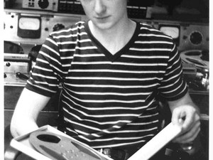 John Schaefer in the studio, 1981