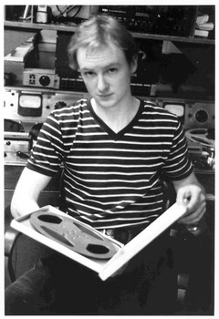 John Schaefer in the studio, 1981