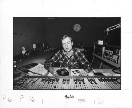John Schaefer in the studio, 1990s