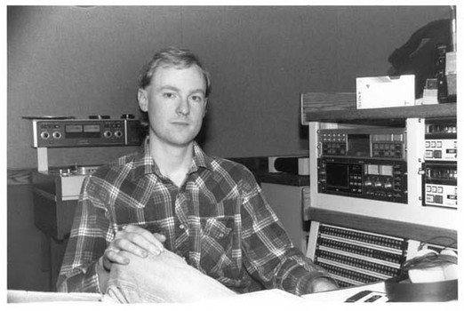 John Schaefer in the studio, 1980s