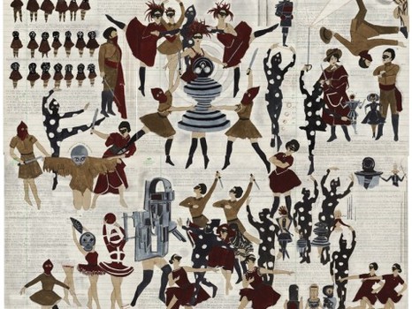 Opening today at David Zwirner Gallery in Chelsea: The chess-inspired works of the Brooklyn-based Marcel Dzama. Above, his 2010 mixed-media piece, 'The Revolution's been defeated, before you begin.'