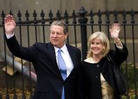 Former Vice President Al Gore  and his wife Tipper in 2007