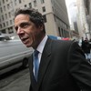 New York Attorney General Andrew Cuomo leaves a press conference about recalled Toyota cars February 24, 2010