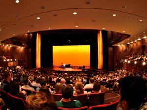 Audience at Curious Sounds concert at NYU Skirball Center