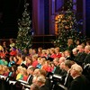 The Bach Choir performs John Rutter's Christmas music with the Royal Philharmonic at the Royal Albert Hall