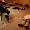 David Beattie and Mark McCluski experience unseen dance at the Richmondtown Library