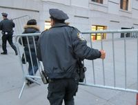barricades, occupy wall street, wall street protest, ows, nypd