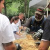 Pitmaster Ed Mitchell serves up Whole Hog at the 2010 Big Apple Barbeque.  This year he will be offering both Whole Hog and All Natural Whole Turkey Barbecue.