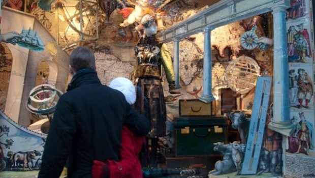 Bergdorf Goodman has a wanderlust theme for its holiday windows.
