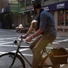 biker, bike lane, bicycle