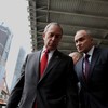 Mayor Michael Bloomberg and Police Commissioner Ray Kelly at Ground Zero the day after the capture of Osama bin Laden