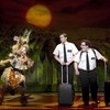 From left, Rema Webb, Andrew Rannells and Josh Gad perform in 'The Book of Mormon' at the Eugene O'Neill Theatre in New York.
