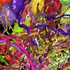 A map of neurons of the mouse retina, reconstructed automatically by artificial intelligence from electron microscopic images.