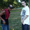 Young guys posing in Crotona Park