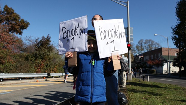 Another resident of Dahlgren Place in Bayridge, just off the Verrazano-Narrows Bridge showing his support