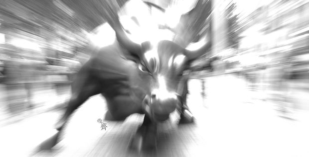 Wall Street charging bull