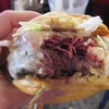 The 'Fat Doug' burger at the B Spot, with pastrami, swiss cheese and stadium mustard.