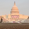 Rows of chairs lined up in front of the U.S. Capitol building, Jan. 13, 2009, for Inauguration Day 2009.